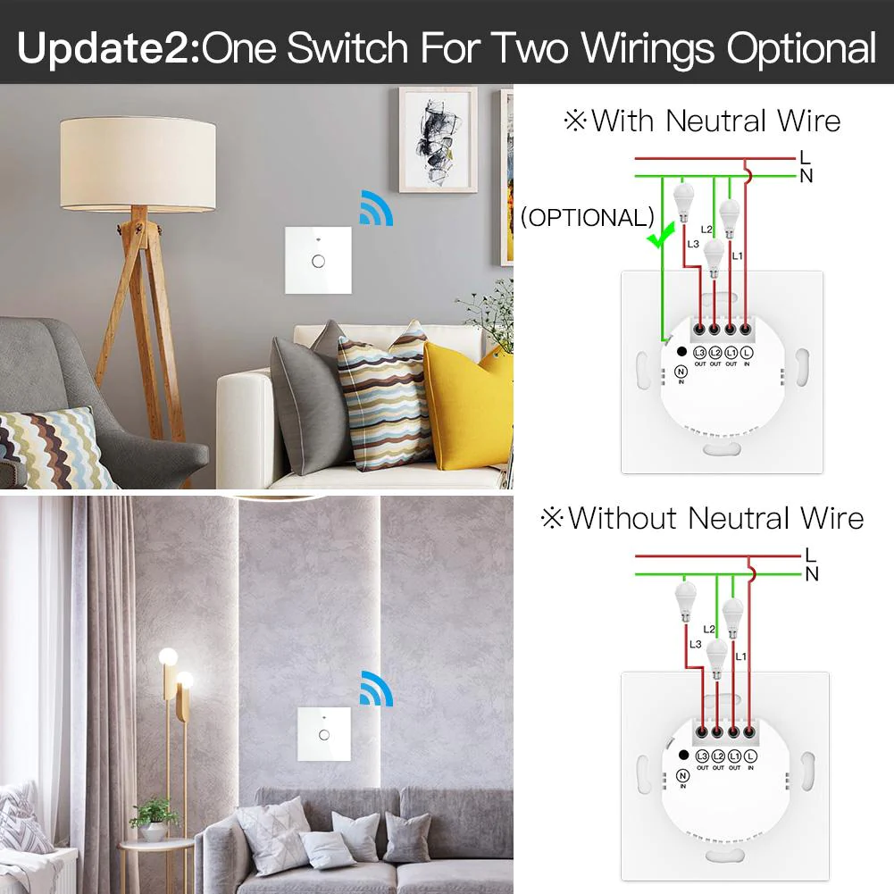 Włącznik 1-klawiszowy Zigbee Moes ZS-EU1 Tuya - obrazek 4