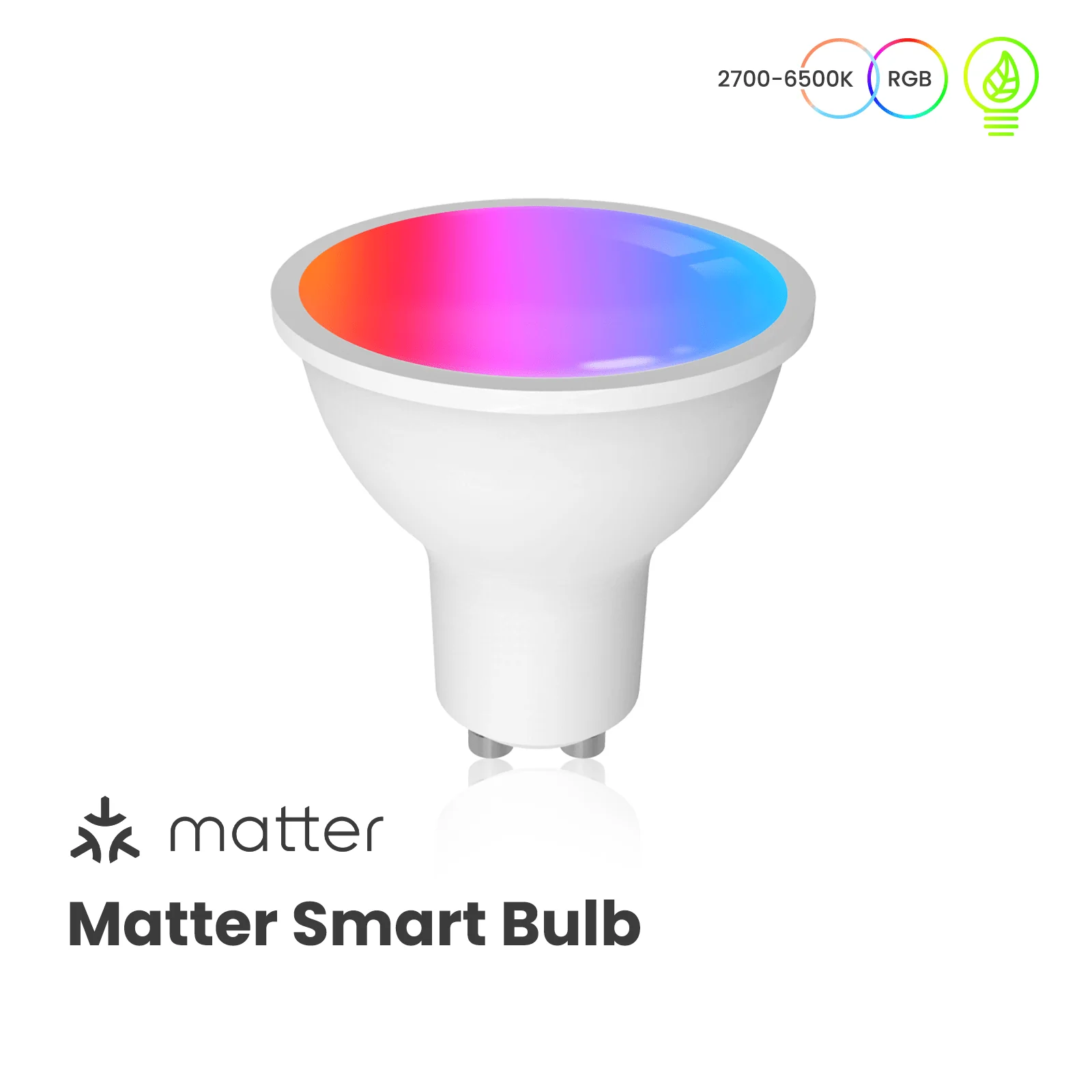 Inteligentna Żarówka 5W RGB+CW GU10 Matter Wi-Fi Moes MWB-TD5-RCW-GU10-MS - obrazek 3