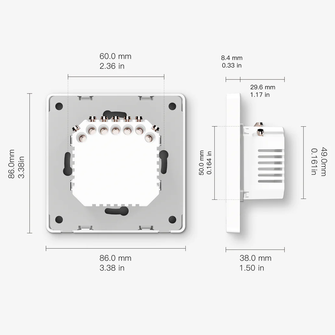 Pilot Zigbee 2-Kanałowy Biały Moes SR-ZT2-W Tuya - obrazek 4