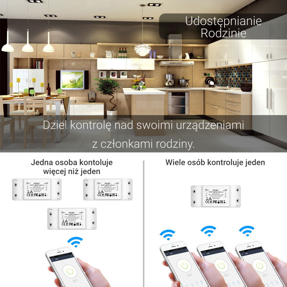 Inteligentny Przekaźnik Wi-Fi + RF Moes MS-101WR Tuya - obrazek 4