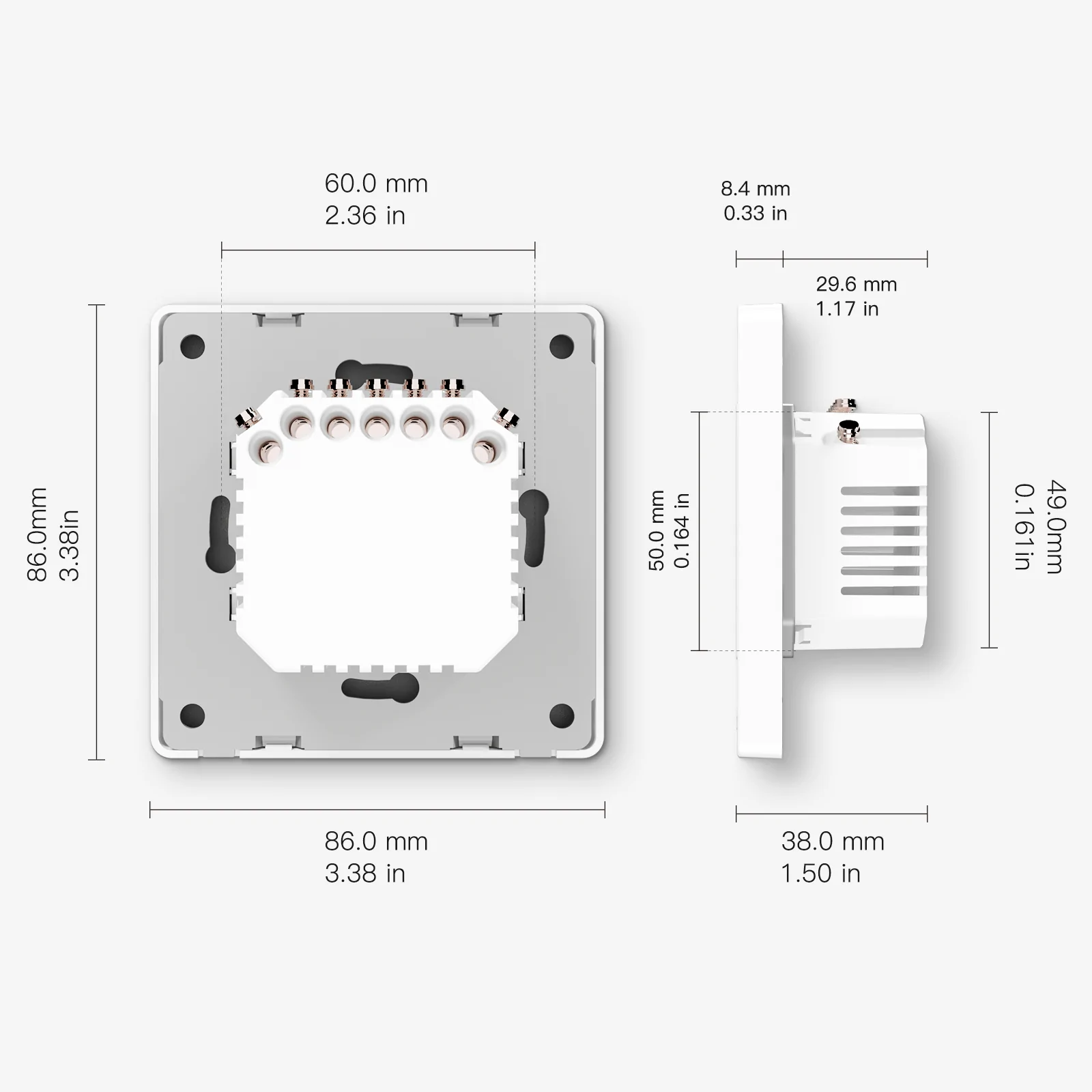 Przełącznik Star Ring Zigbee 2-Gang Biały Moes ZS-SR-EU2-WH-MS Tuya - obrazek 2