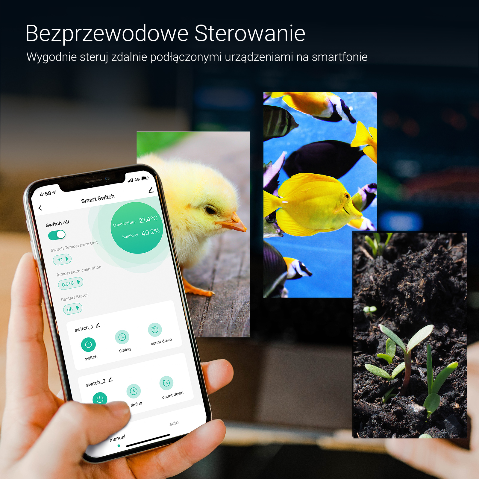 Przekaźnik z czujnikiem temperatury Wi-Fi Moes MS-103-WP Tuya - obrazek 4
