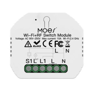 Przekaźnik dopuszkowy gniazdko 1 kanał MOES MS-104 WiFi+RF TUYA