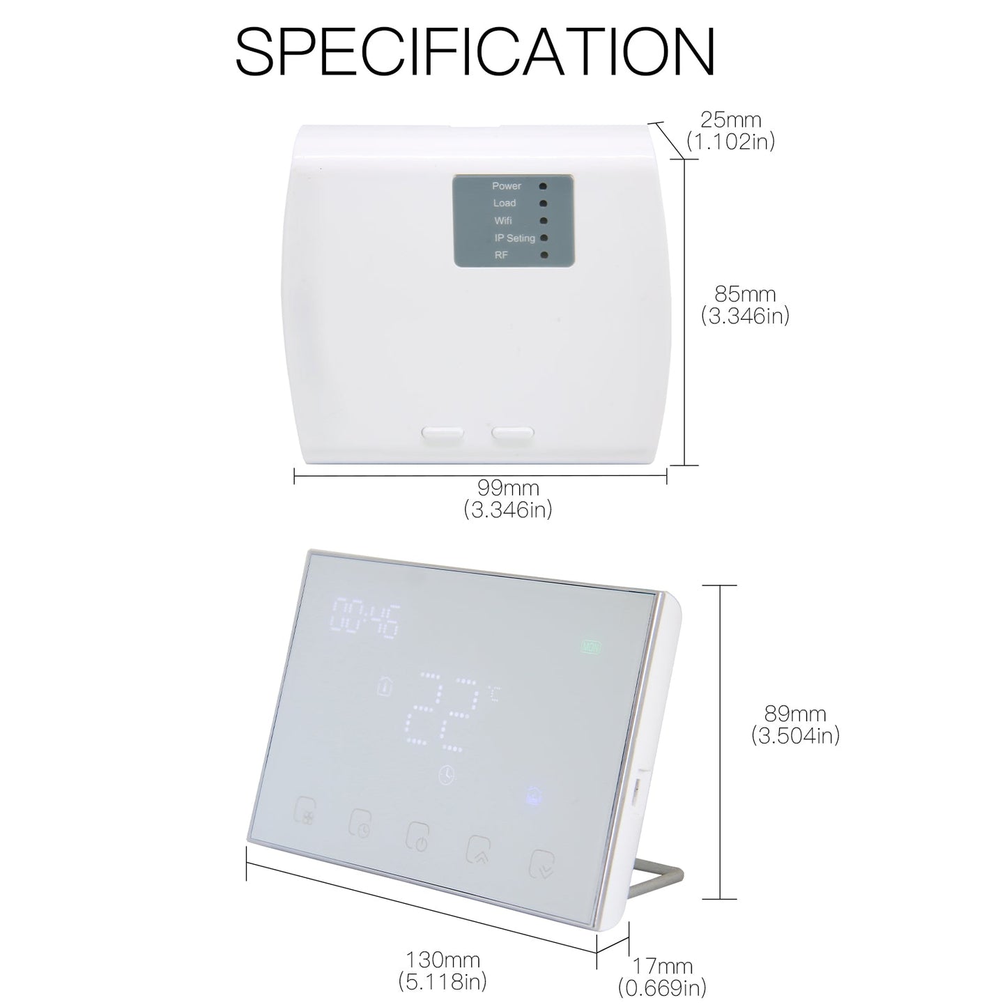 Inteligentny termostat do ogrzewania CO/Wodnego 5A Moes WRHT-8000-GC-BK-EN TUYA - obrazek 4