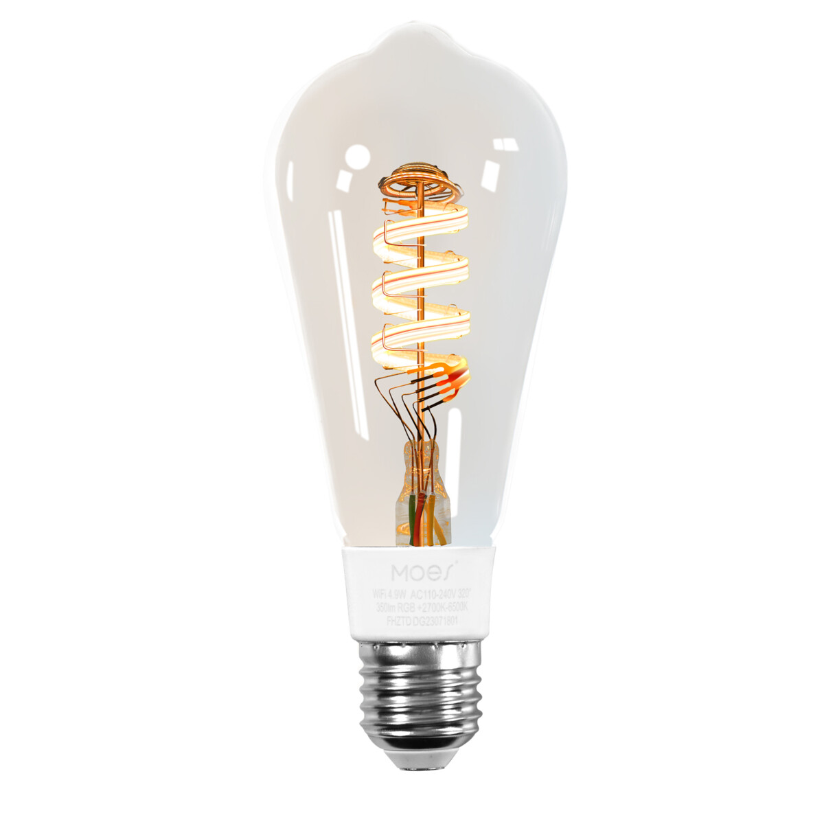 Inteligentna żarówka WiFi E27 LED RGB 16 mln kolorów 2700-6500K Dimmable MOES WB-TDS5-RCW-E27-MS TUYA - obrazek 2